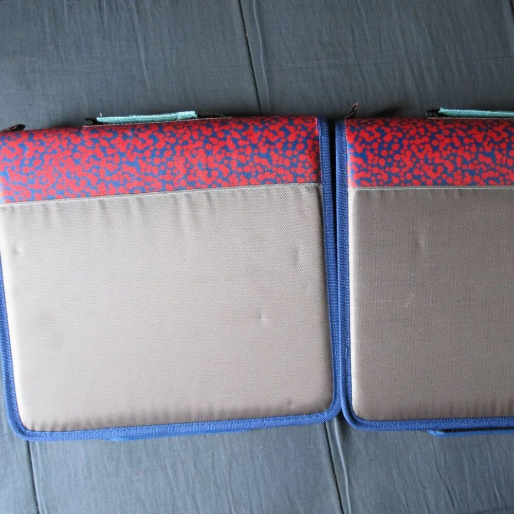 lot of (2) Case-It Monsters Red M-276-ME- Dual 3-Ring Zipper Binder 2